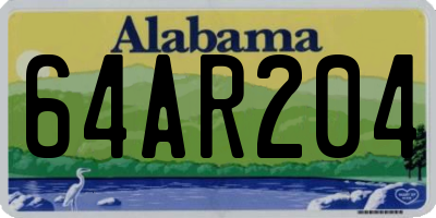 AL license plate 64AR204