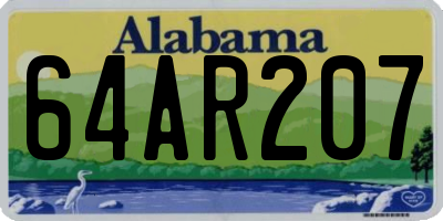 AL license plate 64AR207