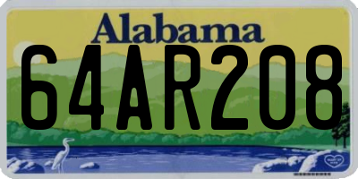AL license plate 64AR208