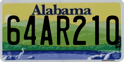 AL license plate 64AR210