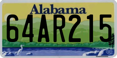 AL license plate 64AR215