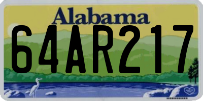 AL license plate 64AR217