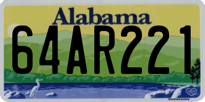 AL license plate 64AR221