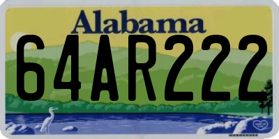 AL license plate 64AR222