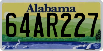 AL license plate 64AR227