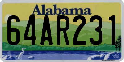 AL license plate 64AR231