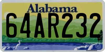 AL license plate 64AR232
