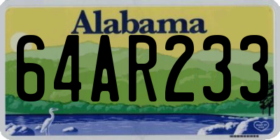 AL license plate 64AR233