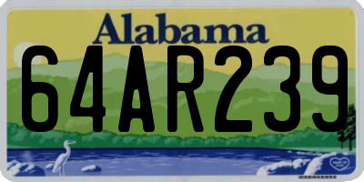 AL license plate 64AR239