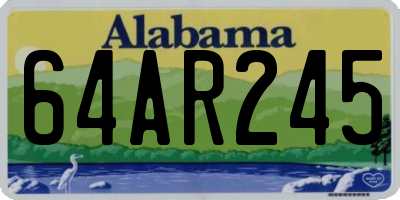 AL license plate 64AR245