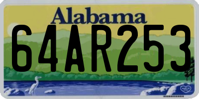 AL license plate 64AR253