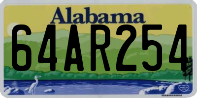 AL license plate 64AR254