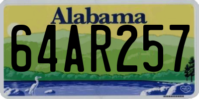 AL license plate 64AR257