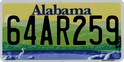 AL license plate 64AR259