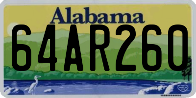 AL license plate 64AR260