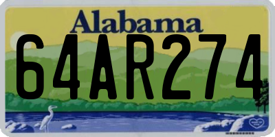 AL license plate 64AR274