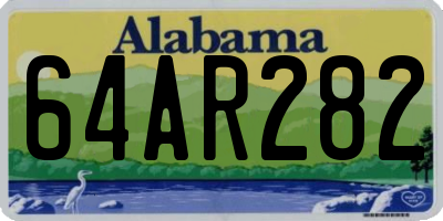 AL license plate 64AR282