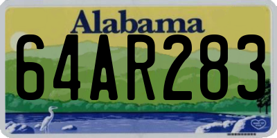 AL license plate 64AR283