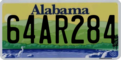 AL license plate 64AR284