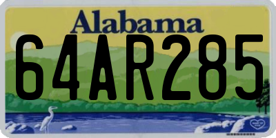 AL license plate 64AR285