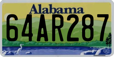 AL license plate 64AR287