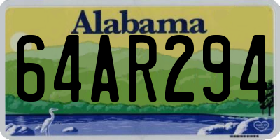 AL license plate 64AR294