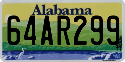 AL license plate 64AR299