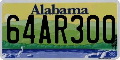 AL license plate 64AR300