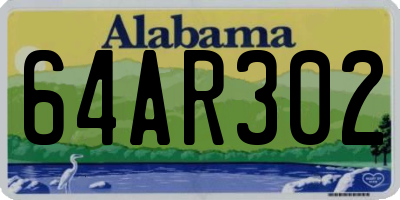 AL license plate 64AR302