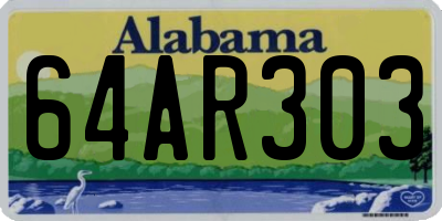 AL license plate 64AR303