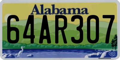 AL license plate 64AR307