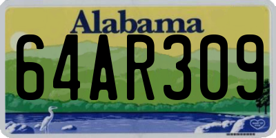 AL license plate 64AR309