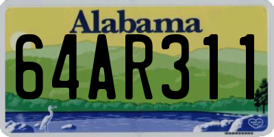 AL license plate 64AR311