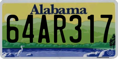 AL license plate 64AR317