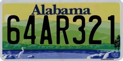 AL license plate 64AR321
