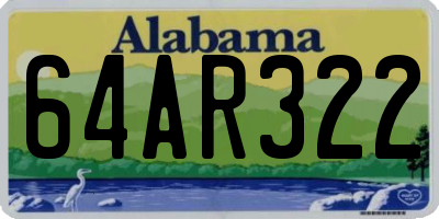 AL license plate 64AR322
