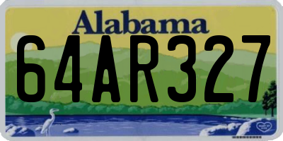 AL license plate 64AR327
