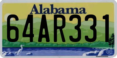 AL license plate 64AR331