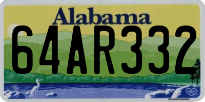 AL license plate 64AR332