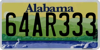 AL license plate 64AR333
