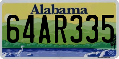 AL license plate 64AR335