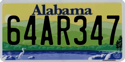 AL license plate 64AR347