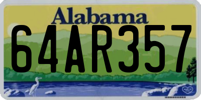 AL license plate 64AR357