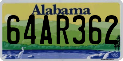 AL license plate 64AR362