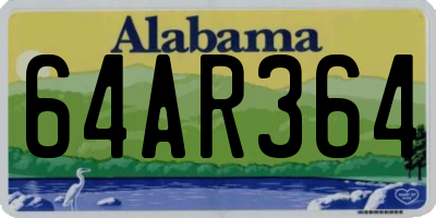 AL license plate 64AR364