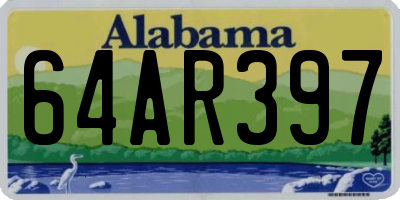 AL license plate 64AR397