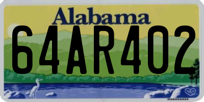 AL license plate 64AR402