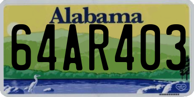 AL license plate 64AR403