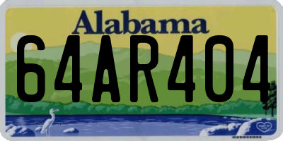 AL license plate 64AR404