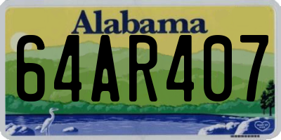 AL license plate 64AR407